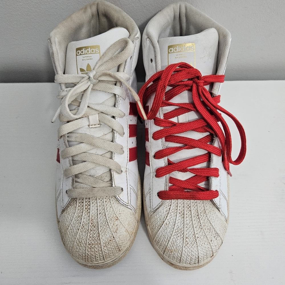 Adidas Men's Pro Model Shell Toe High Tops - Picture 9 of 9